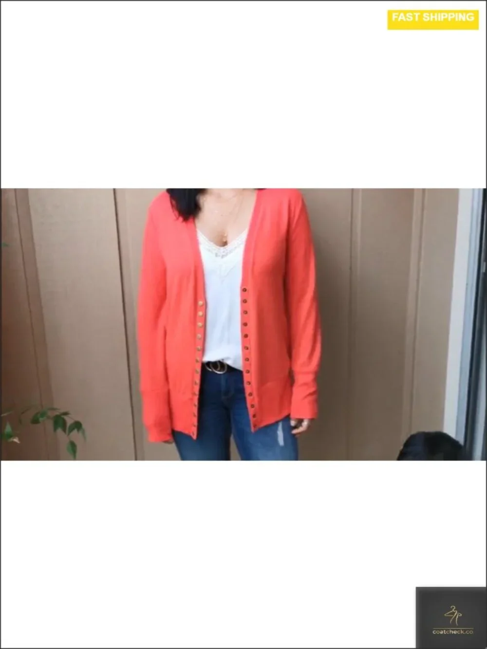 Women's Long Sleeve V-Neck Button Down Knit Open Front Cardigan Sweater